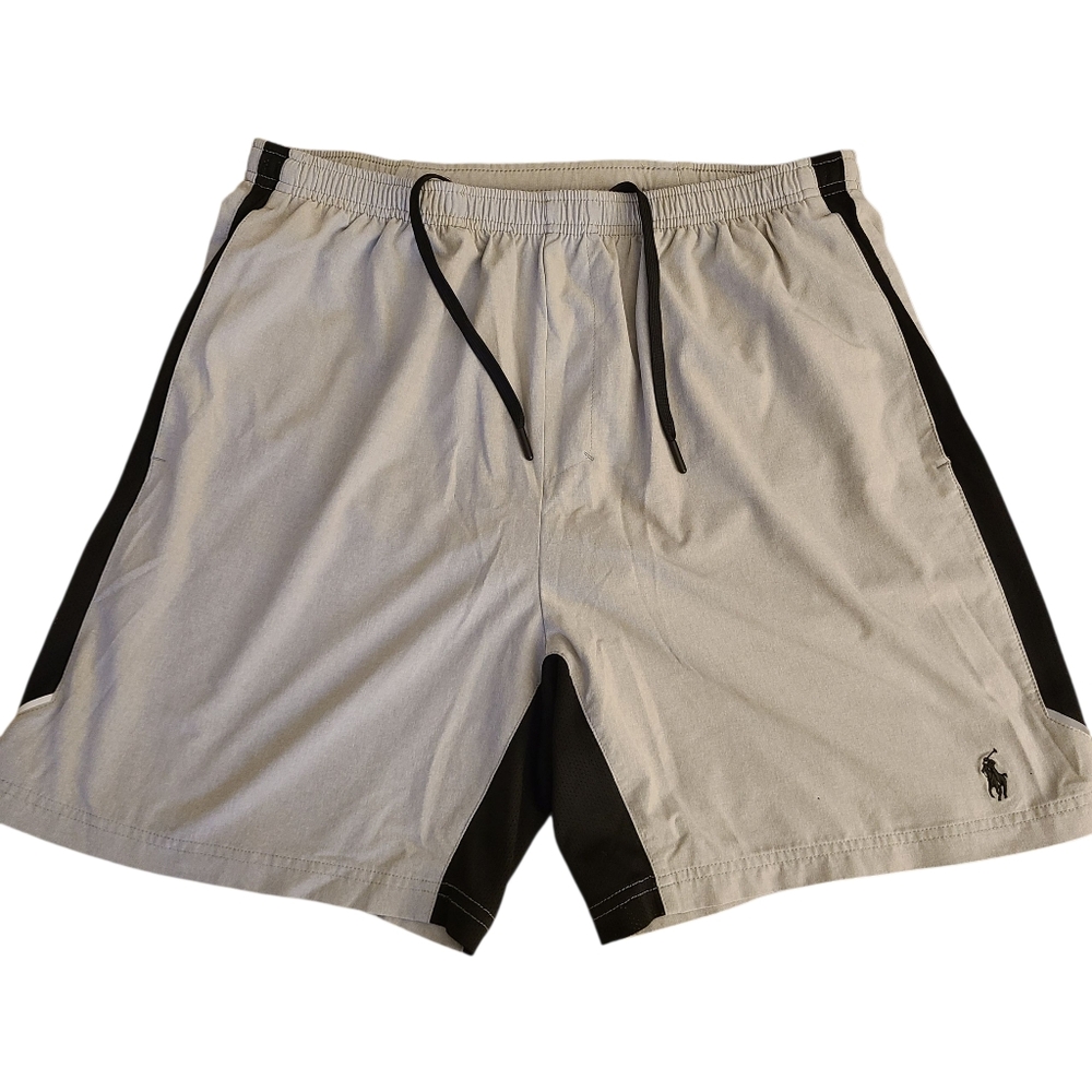 Ralph Lauren Polo Men's XL Gray Lined Reflective Performace Running Shorts